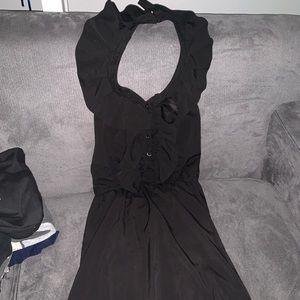 Black halter dress